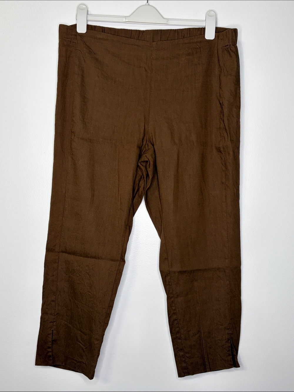 J.Jill Women’s Brown Casual Linen Blend Pants Size L